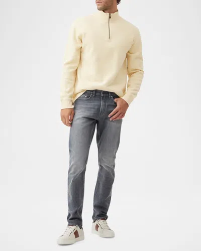 Rodd & Gunn Alton Ave Quarter Zip Sweater In Yellow