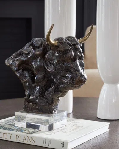 The Uttermost Co Bison Bust Sculpture