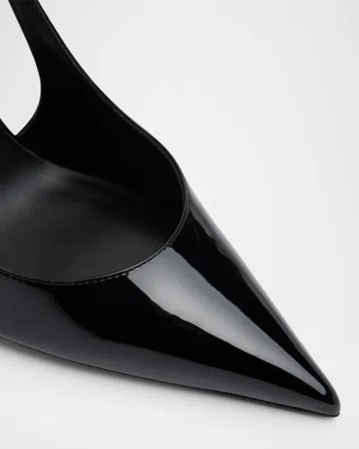 Christian Louboutin Miss Z Sling Patent Leather Slingback Pumps 100 In Black
