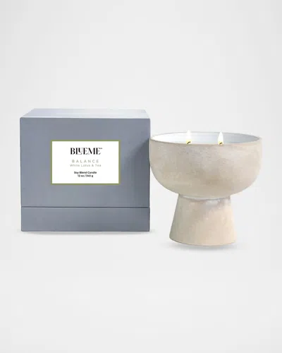 Blueme Focus Medium Candle - Eucalyptus & Lime In Neutral