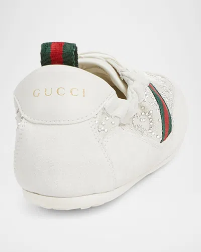 Gucci Shift Sneakers Embroidered Accents Low Top Sole In Neutral