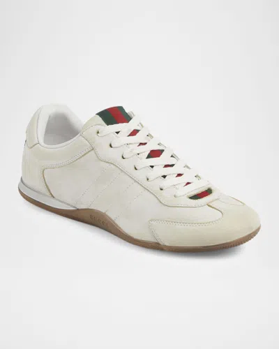 Gucci Elan Washed Leather Low-top Sneakers In Multi