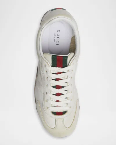 Gucci Elan Washed Leather Low-top Sneakers In Multi