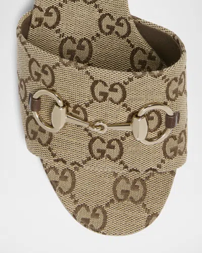 Gucci 55mm Siaga Gg Monogram Canvas Block-heel Sandals In Multi