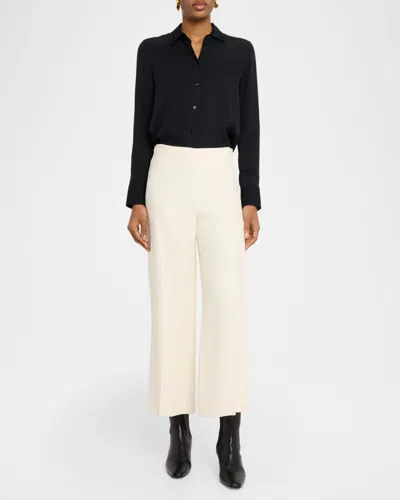 Totême The Mid Heel Calfskin Ankle Boots In Black