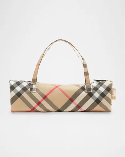 Burberry Check Folding Umbrella In Multi