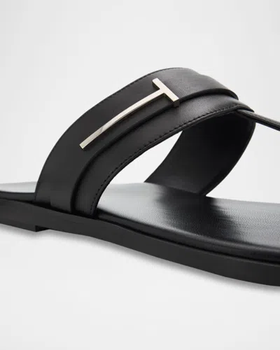 Tom Ford Flat Sandals Open Toe Single Strap In Black
