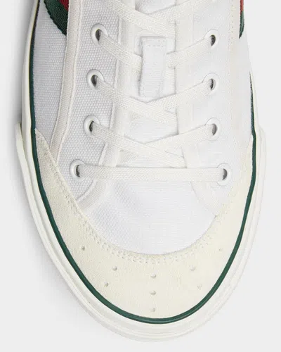 Gucci Fabric Upper And Rubber Sole Sneaker In White