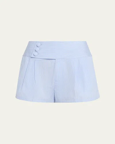 Frame The Striped Harbor Shorts Venice Blue Multi In Blue