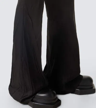 Rick Owens Bolan Bootcut Belt Loop Five Pocket Trousers In Black