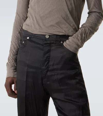 Rick Owens Bolan Bootcut Belt Loop Five Pocket Trousers In Black