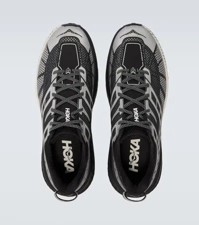 Hoka U Speedgoat 2ts Black Low Top Sneakers With Printed Laces And Logo Lettering On The Side In Tech Fab