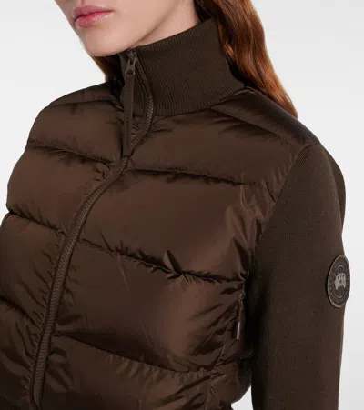 Canada Goose Hybridge Wool-blend Down Jacket In Multi
