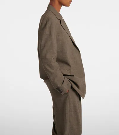 The Row Devlin Wool Blazer In Gray