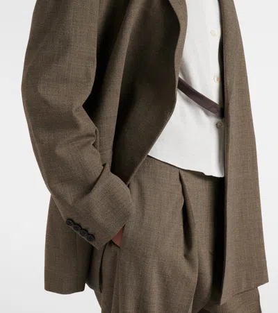 The Row Devlin Wool Blazer In Gray