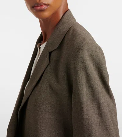 The Row Devlin Wool Blazer In Gray