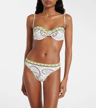 Tory Burch Printed Bikini Top In Multi