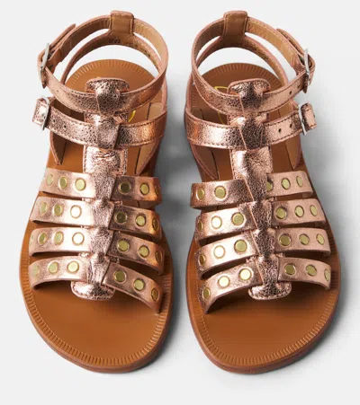 Pom D'api Plagette Stud Leather Gladiator Sandals In Multi