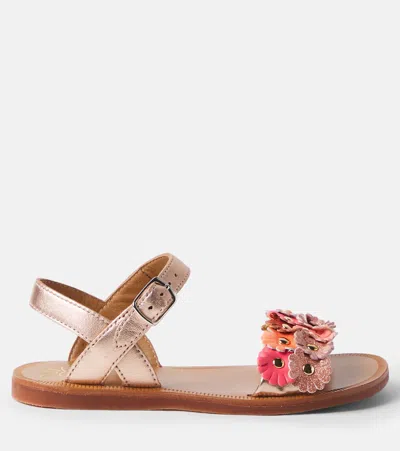 Pom D'api Plagette Multi Flo Leather Sandals In Multi