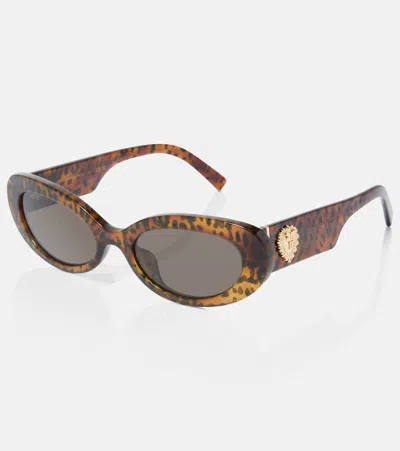 Dolce & Gabbana Devotion Oval Sunglasses In Multi