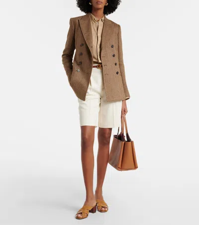 Tod's Suede And Leather Mules In Brown