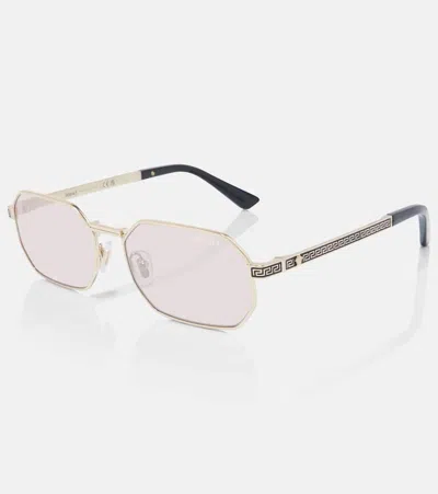 Versace Rectangular Sunglasses In Multi