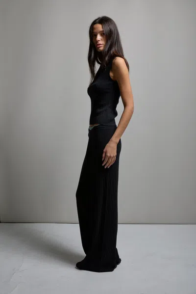 Asher Paloma Pointelle Pant In Black