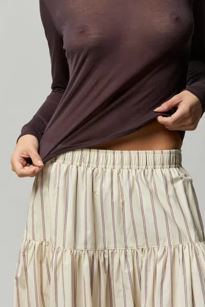 Asher Saskia Longsleeve Micro V In White