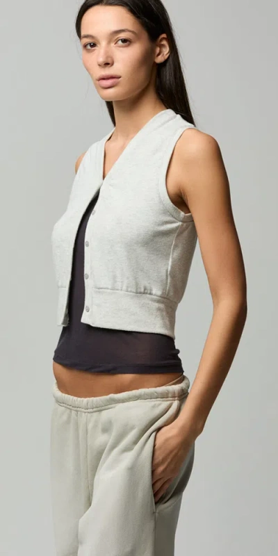Asher Vida Vest In Heather Oatmeal In Gray