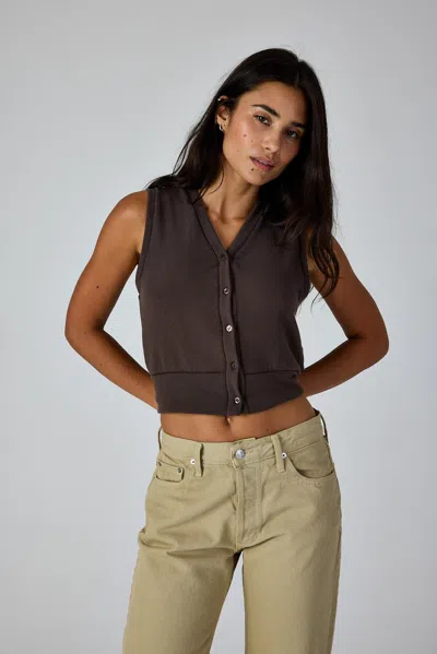 Asher Vida Vest In Heather Oatmeal In Gray