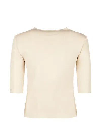 Max Mara Pure Stretch T-shirt In Neutral