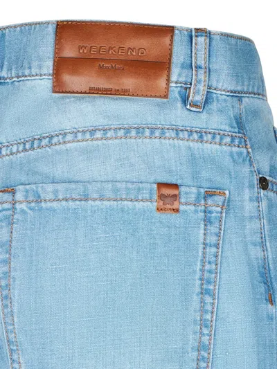 Weekend Max Mara Flared Denim Jeans In Blue