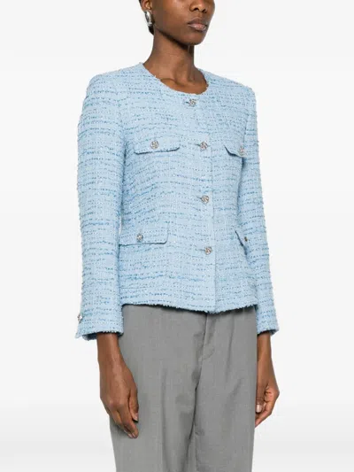 Tagliatore Jodie Buttoned Flap-pocket Jacket In Blue