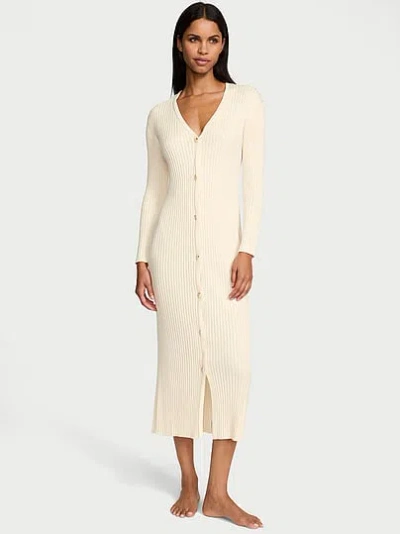 Victoria's Secret Luxe Crème Knit Cardigangan Dress In Neutral