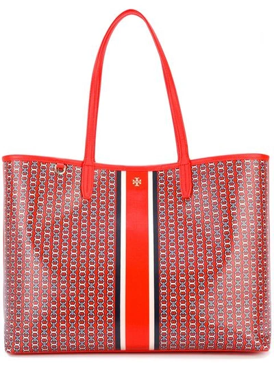Tory Burch Gemini Link Tote In Samba Gemini Link Stripe gold