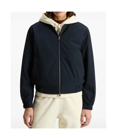 Woolrich Summer Bomber Jacket In Black