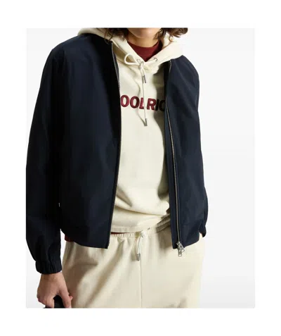 Woolrich Summer Bomber Jacket In Black