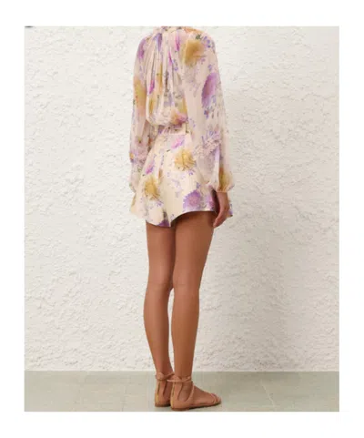 Zimmermann Womens Cream Dahlia Luna Floral-print Silk-blend Shorts Xs In Multi