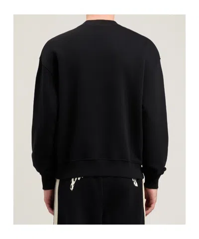 Palm Angels Textured Bear Graphic Sweatshirt In Black