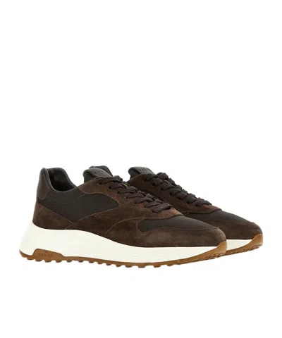 Hogan Hyperlight Lace-up Sneakers In Brown