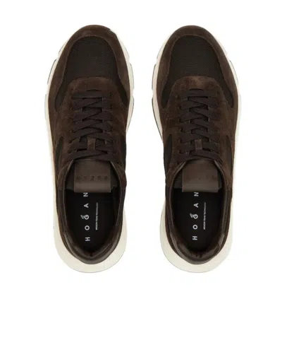 Hogan Hyperlight Lace-up Sneakers In Brown