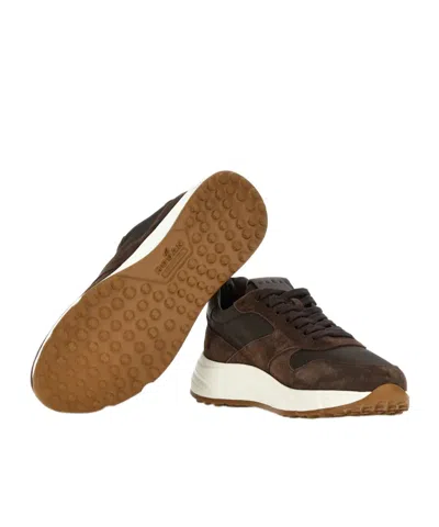 Hogan Hyperlight Lace-up Sneakers In Brown