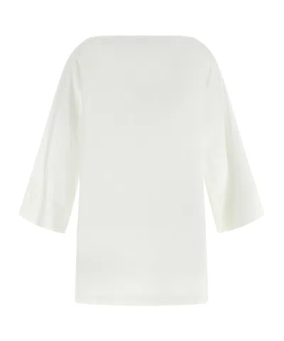 The Row White Regular Solid Top In White