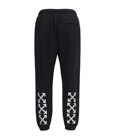 Off-white Helvetica-print Track Pants In Black