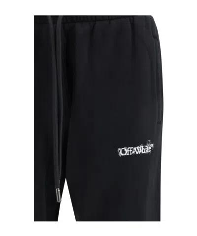 Off-white Helvetica-print Track Pants In Black