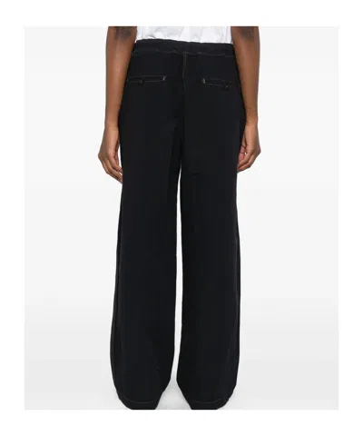 Studio Nicholson Drawstring Casual Pants In Black
