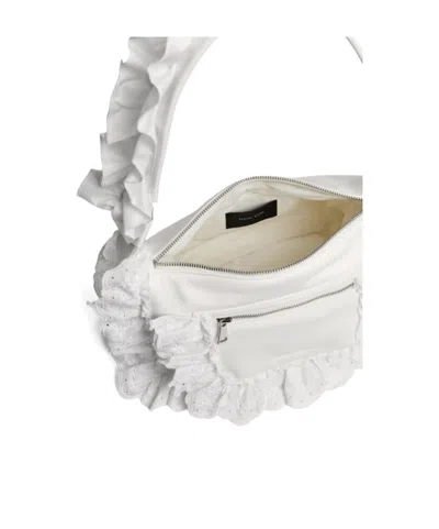 Simone Rocha Pillowcase Ruffled Nylon Shoulder Bag In White