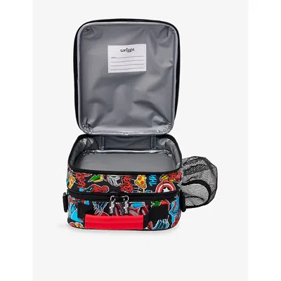 Smiggle Black Marvel Hardtop Level Lunchbox With Strap In Black