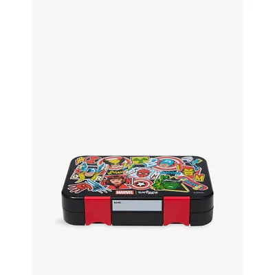Smiggle Black Marvel Medium Bento Lunchbox In Black
