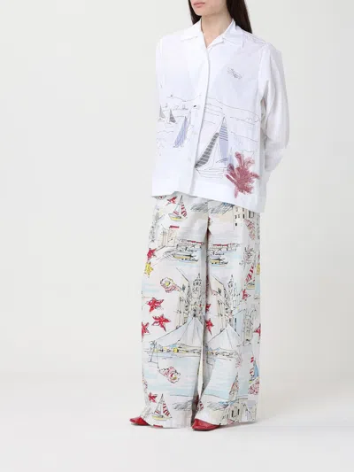 Antonio Marras Patterned Trousers In White